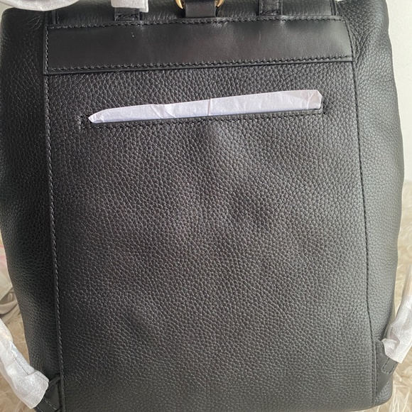 NWT Michael Kors LG Cooper Leather Flap Backpack Black main image 7